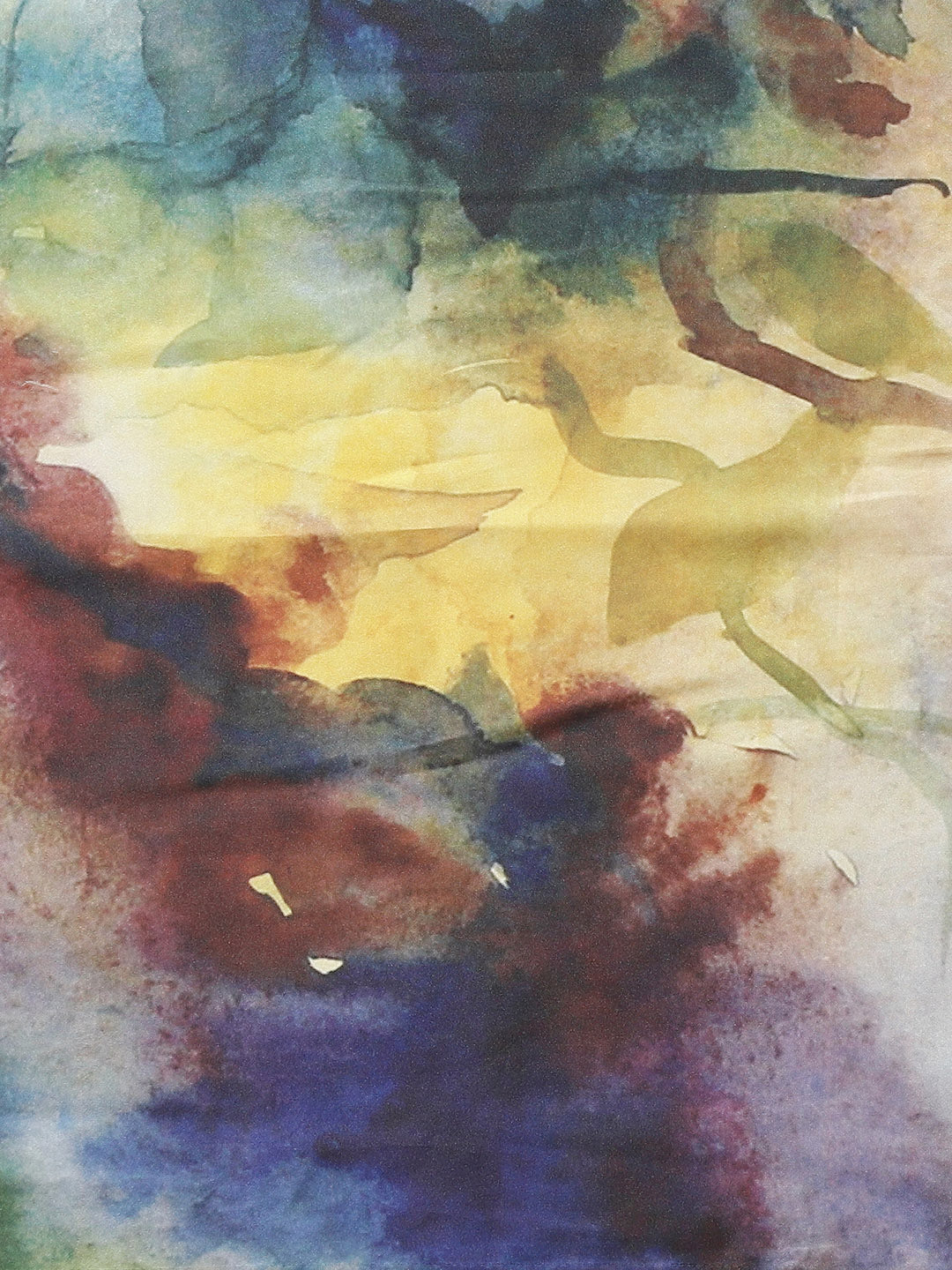 Printed Bollywood Satin Saree  (Multicolor)