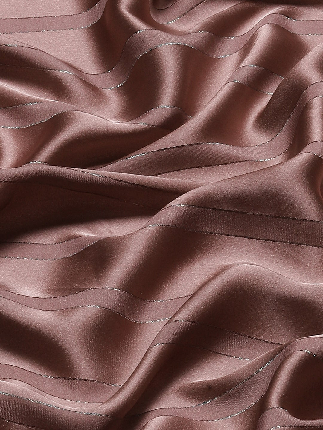 Striped Bollywood Polyester Saree  (Pink)