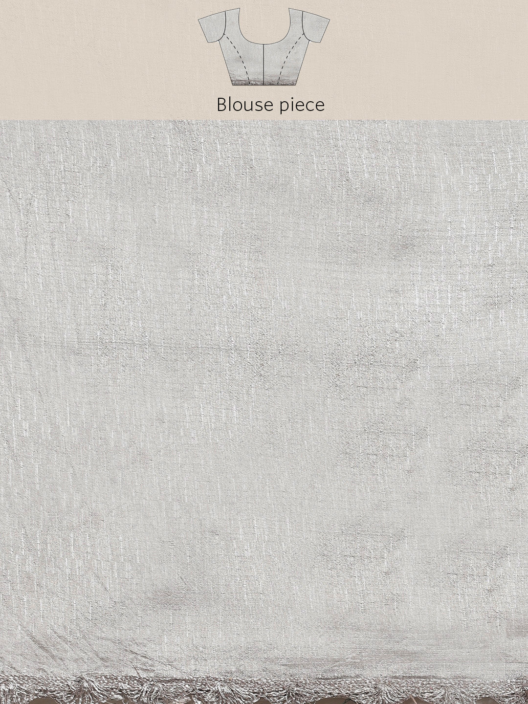 Pink Solid Saree with Silver lace